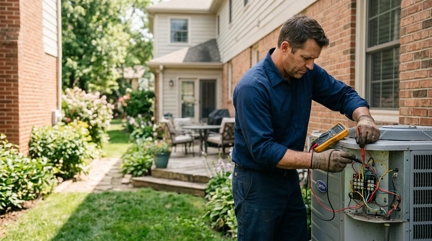 HVAC technician working near Mineral Point, PA